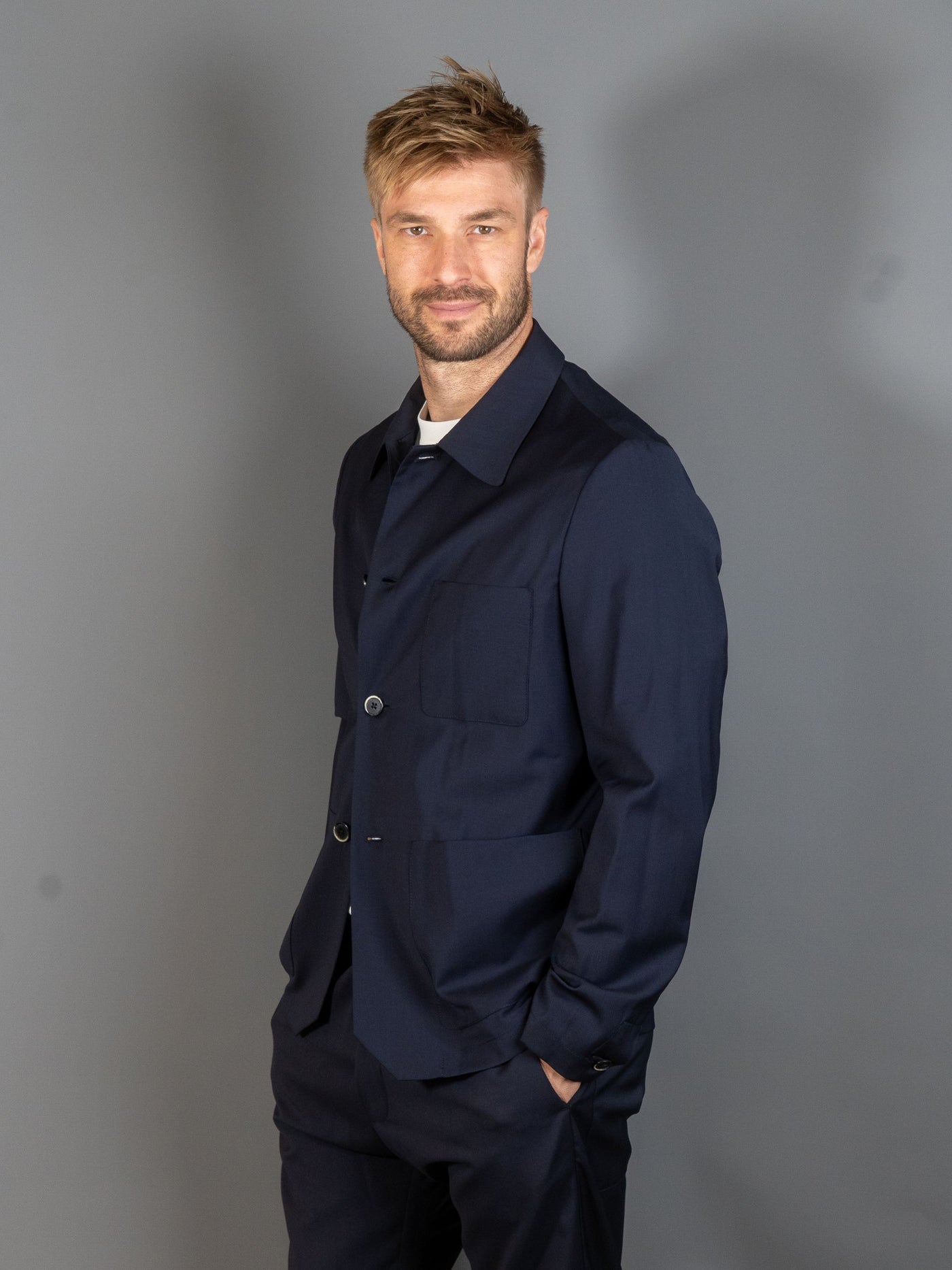 Overshirt Visal Tropical Woven - Navy