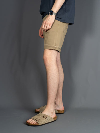 Derick Stretch Twill Shorts - Beige