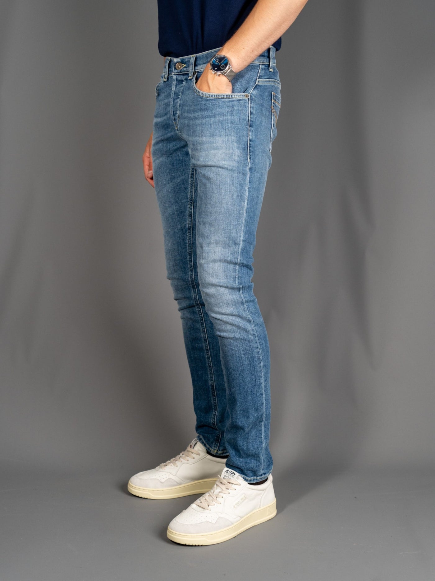 George Slim Fit Jeans GF4 - Blå