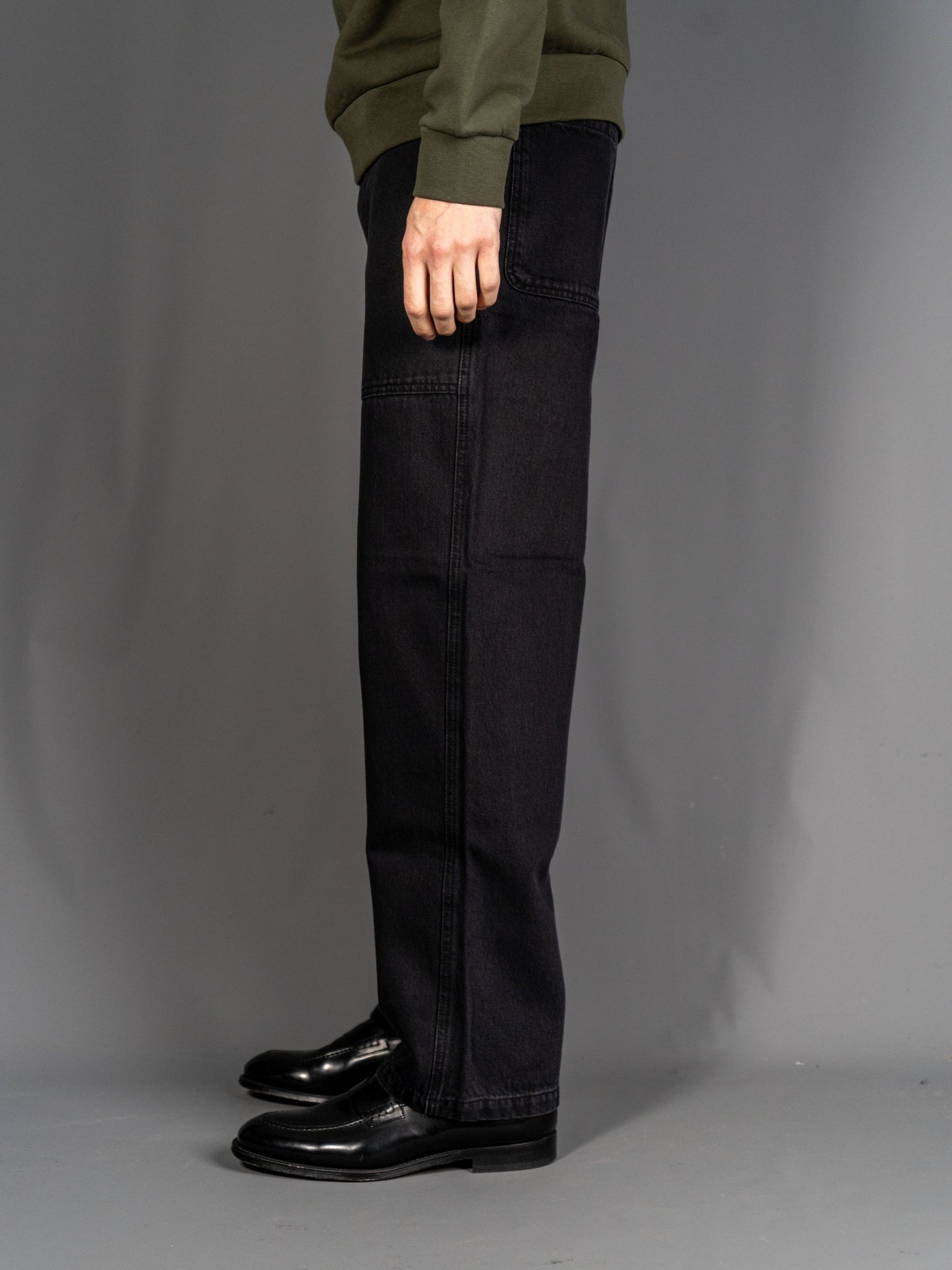 Twill Patch Trousers - Sort