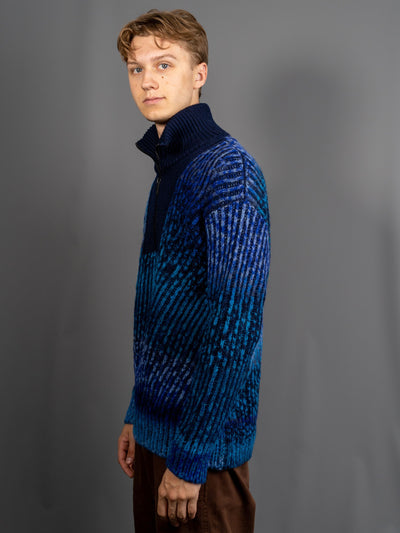 Dolcevita Half Zip Jumper - Blå
