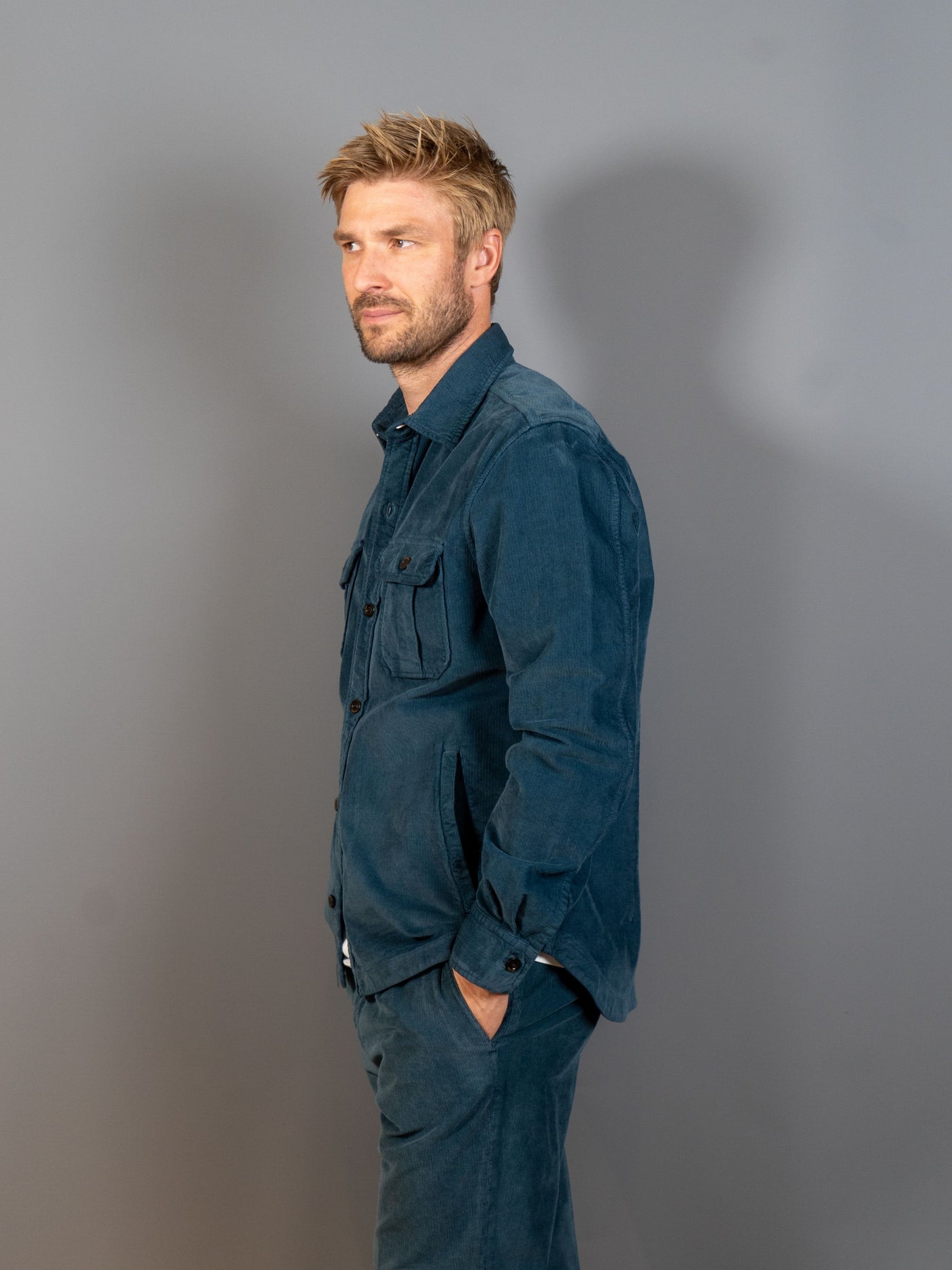 Corduroy Overshirt - Blå