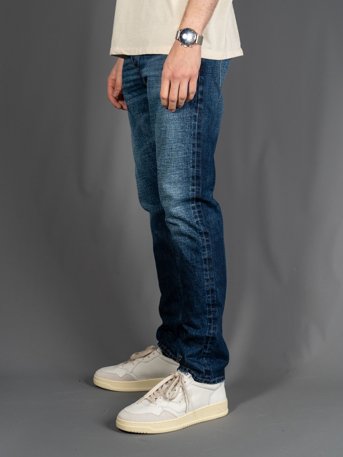 Icon Regular Fit Japanese Jeans - Blå