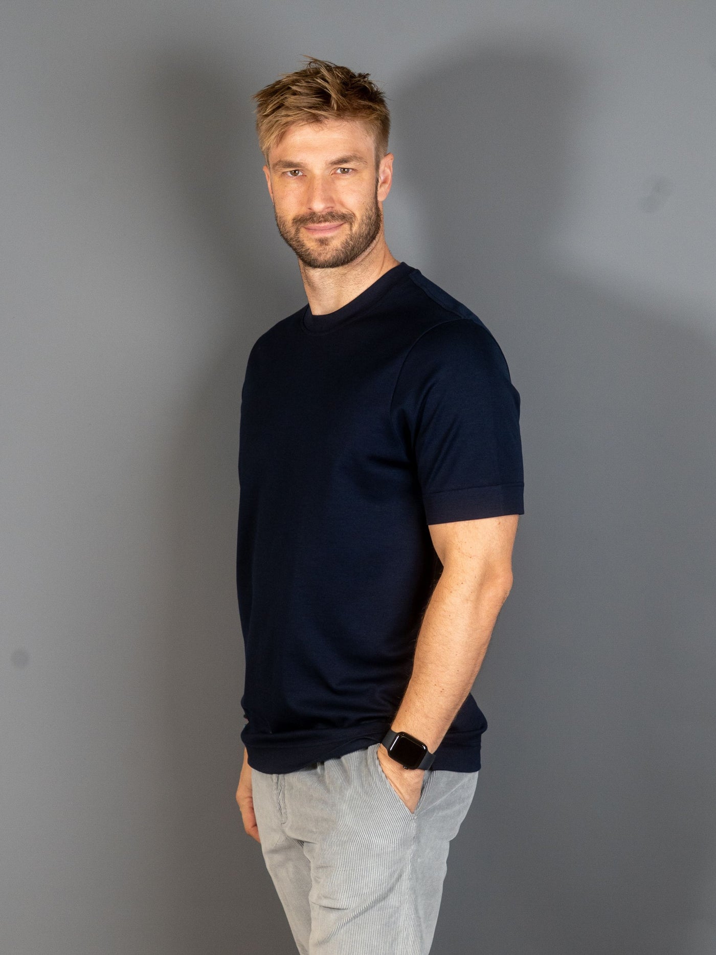 Pima Cotton T-shirt - Navy