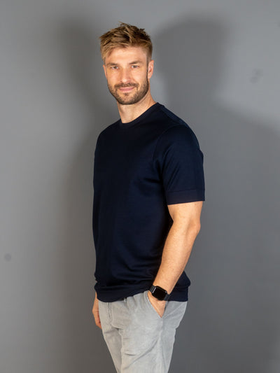 Pima Cotton T-shirt - Navy