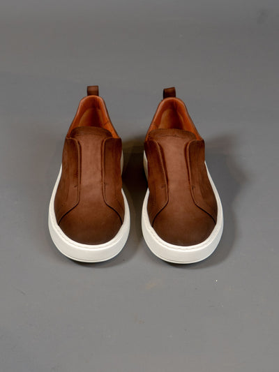 Victory Suede Slip-on Sneakers - Brun