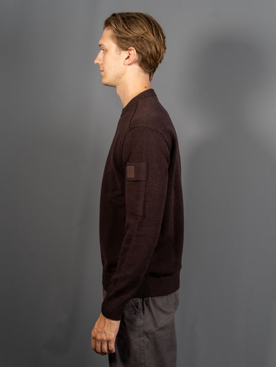 Metropolis Series Extra Fine Merino Wool Crewneck Knit - Brun