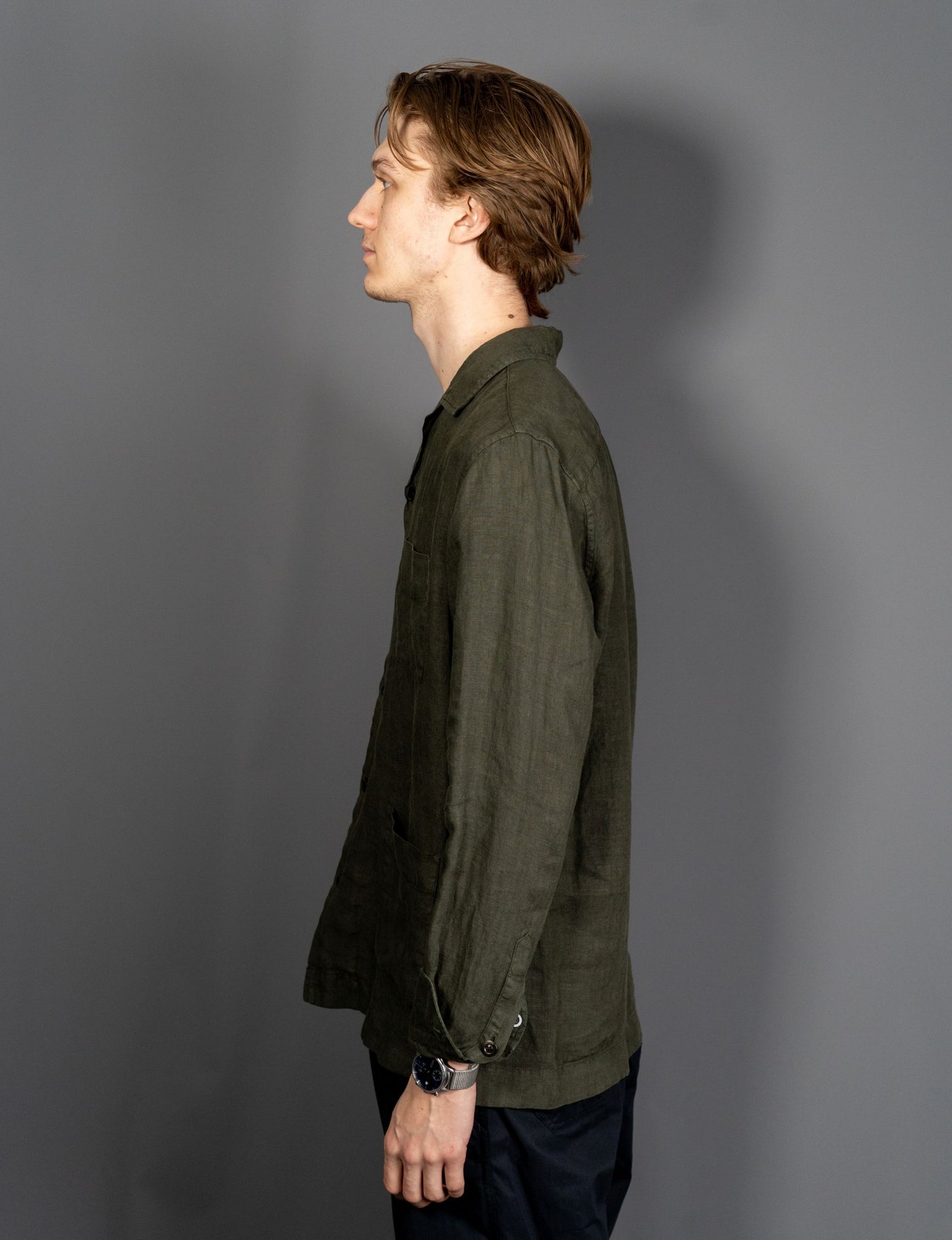 Linen Overshirt - Grøn