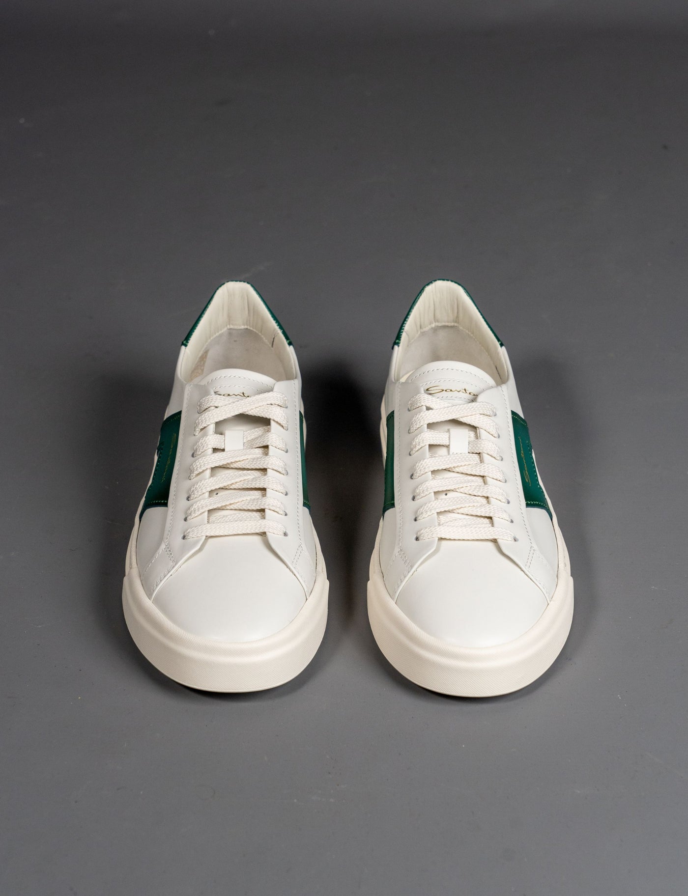 Leather Double Buckle Sneaker - Grøn