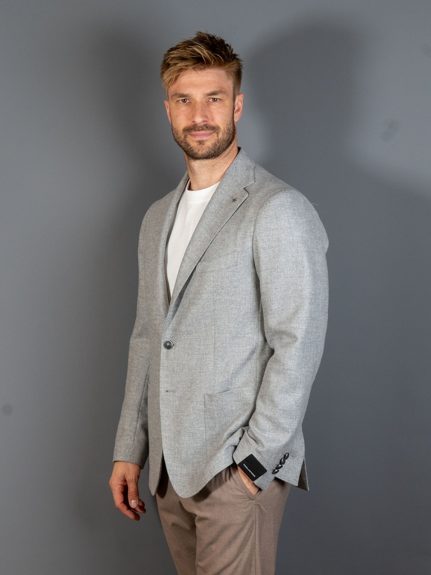 Wool Cashmere Blazer - Grå