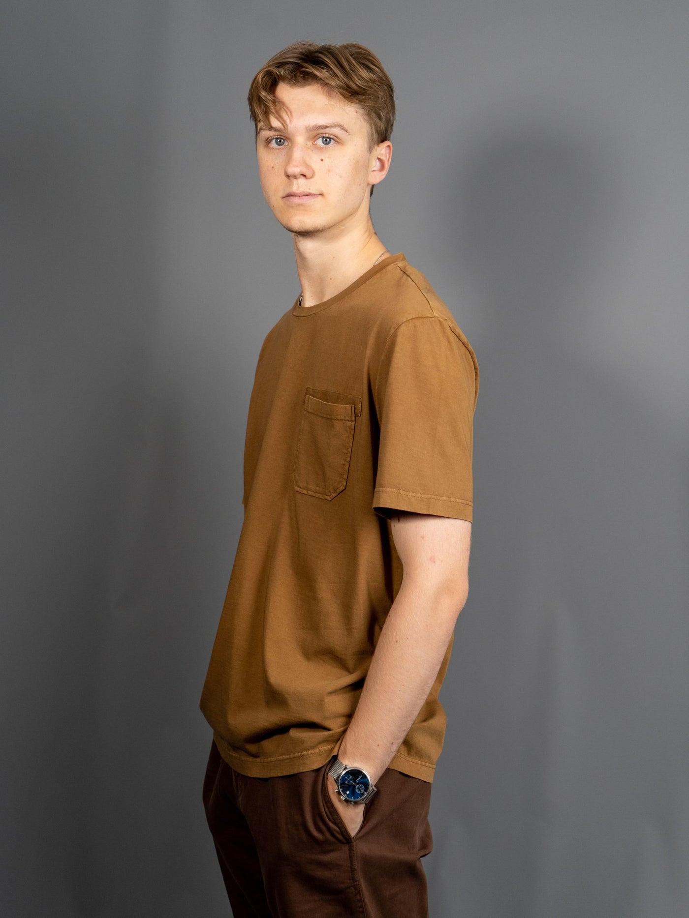 Pocket T-Shirt - Brun