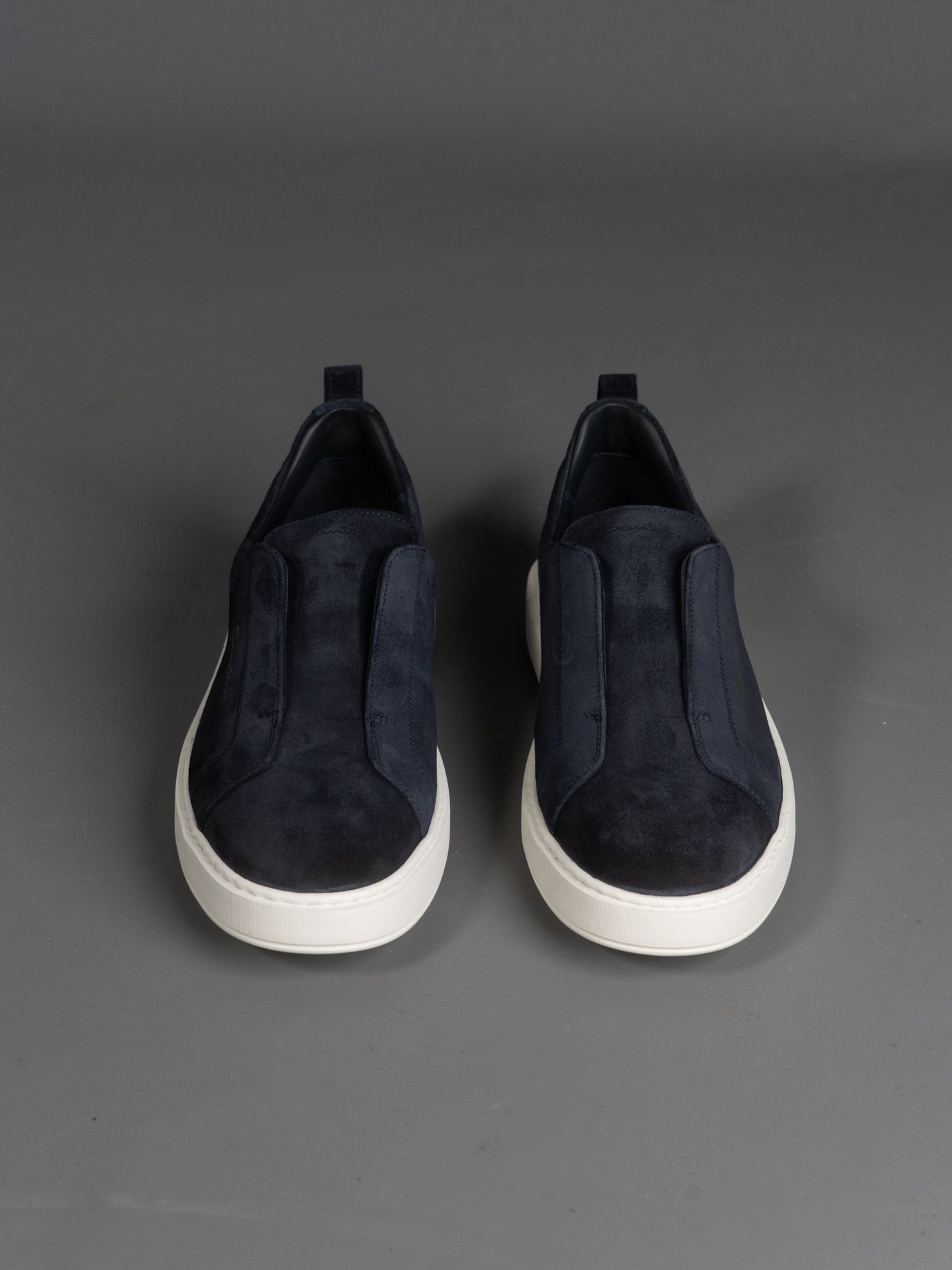 Suede Slip-on Sneakers - Navy