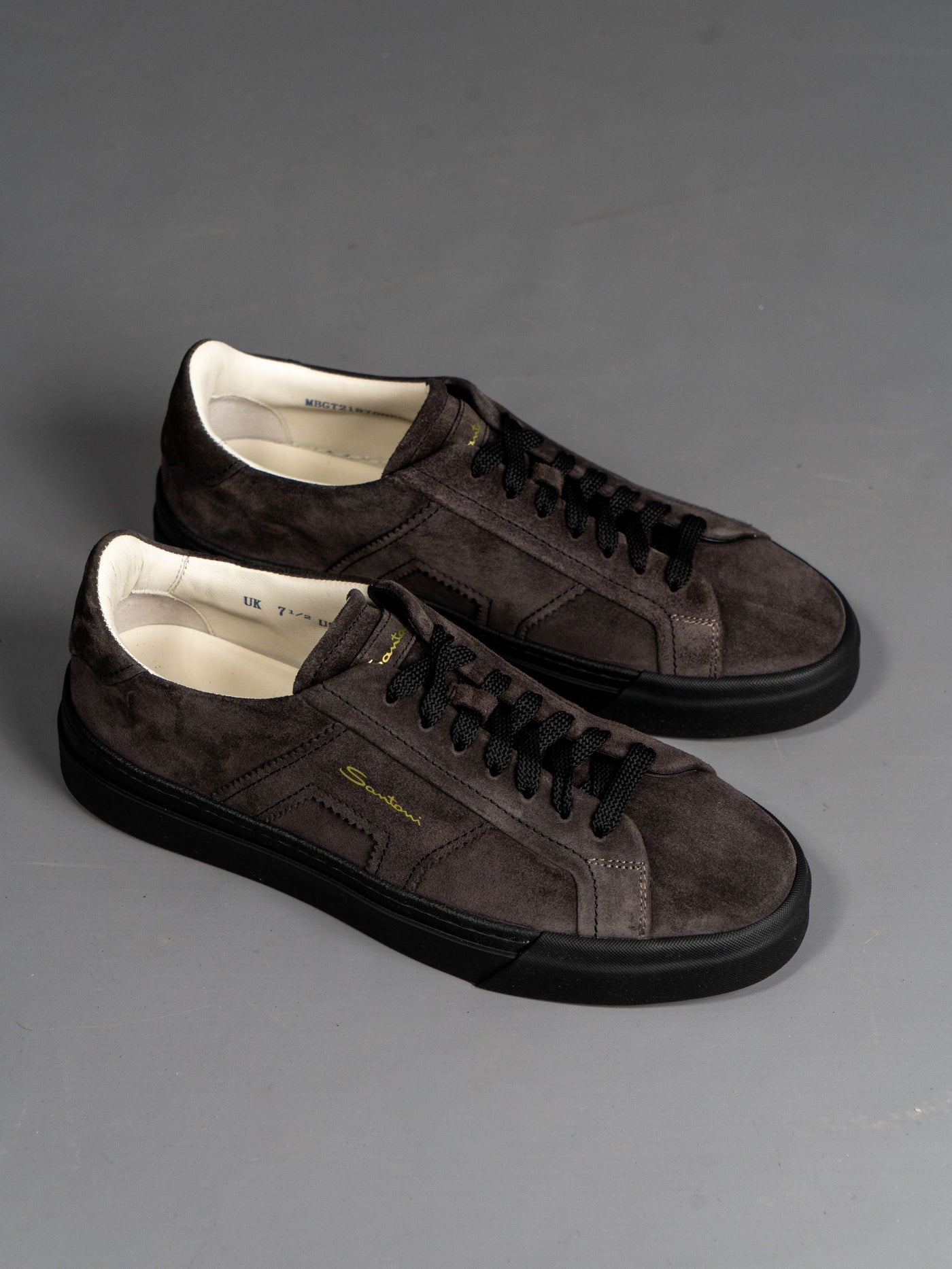 Suede Leather Double Buckle Sneaker - Grå