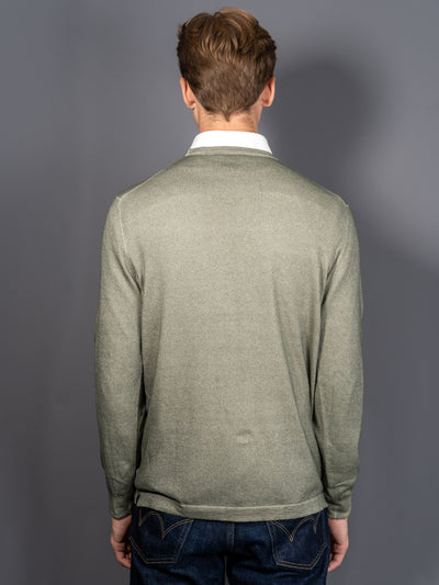 Light Cashmere C-Neck Sweater - Grøn