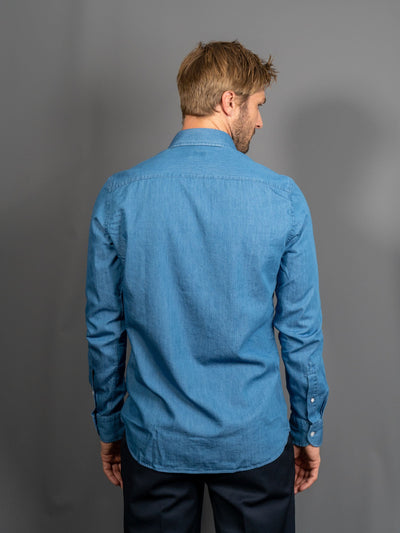 Washed Denim Shirt - Blå