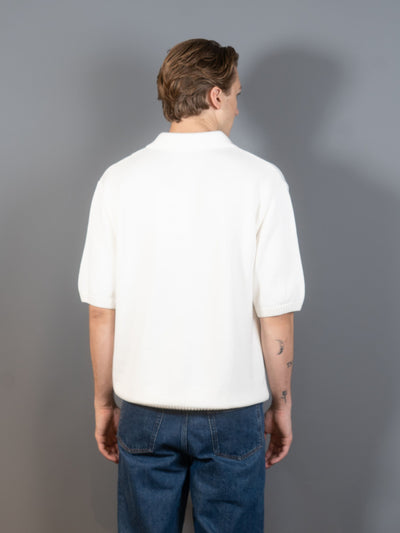 Cotton Knit Polo - Off White