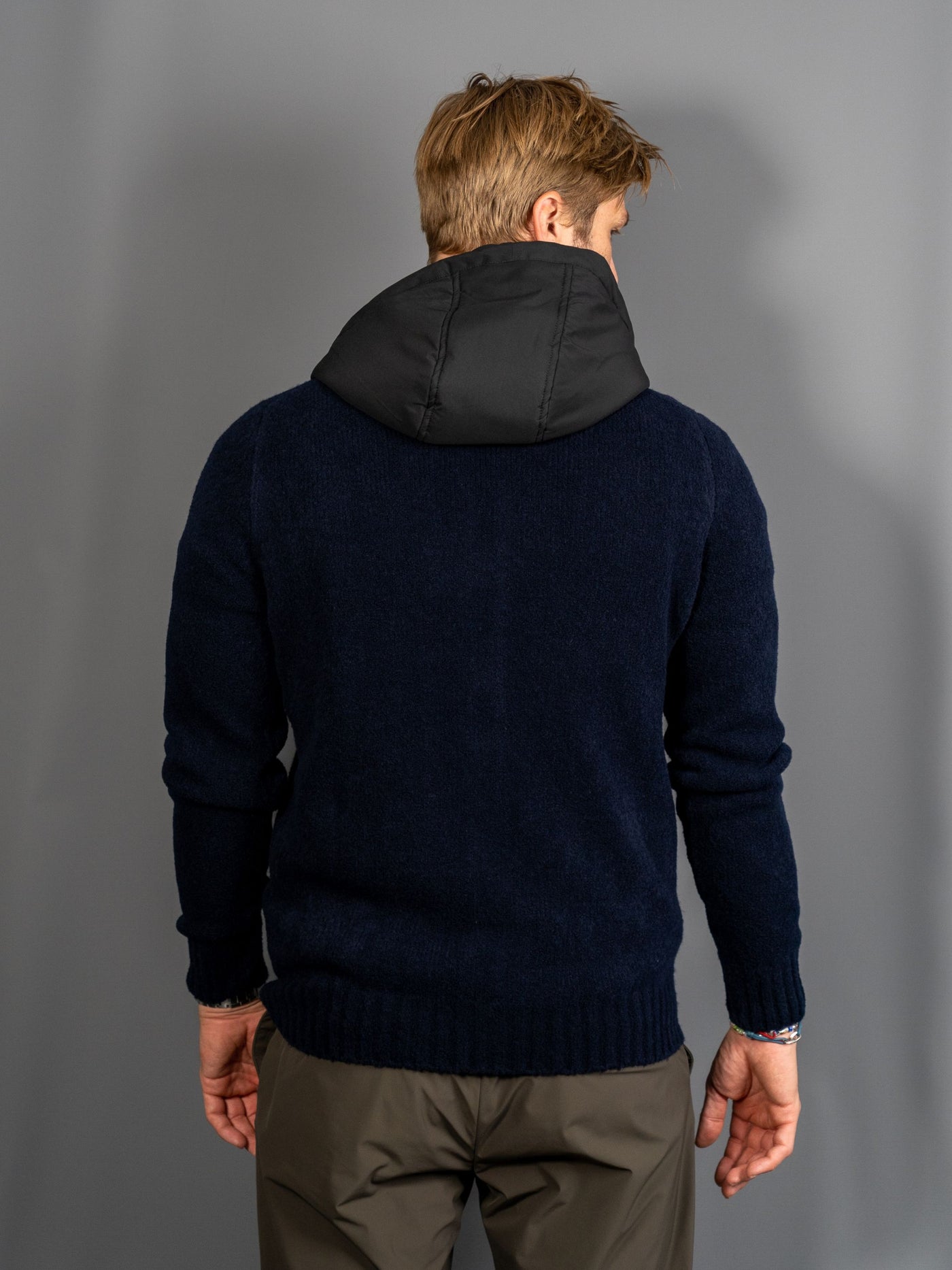 Wool Hybrid Hoodie - Blå