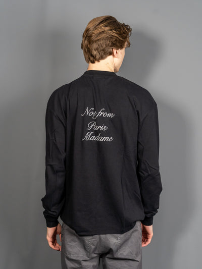 Le T-shirt Slogan Longsleeve - Sort