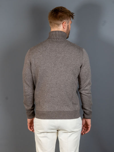 Turtleneck Wool Cashmere - Brun