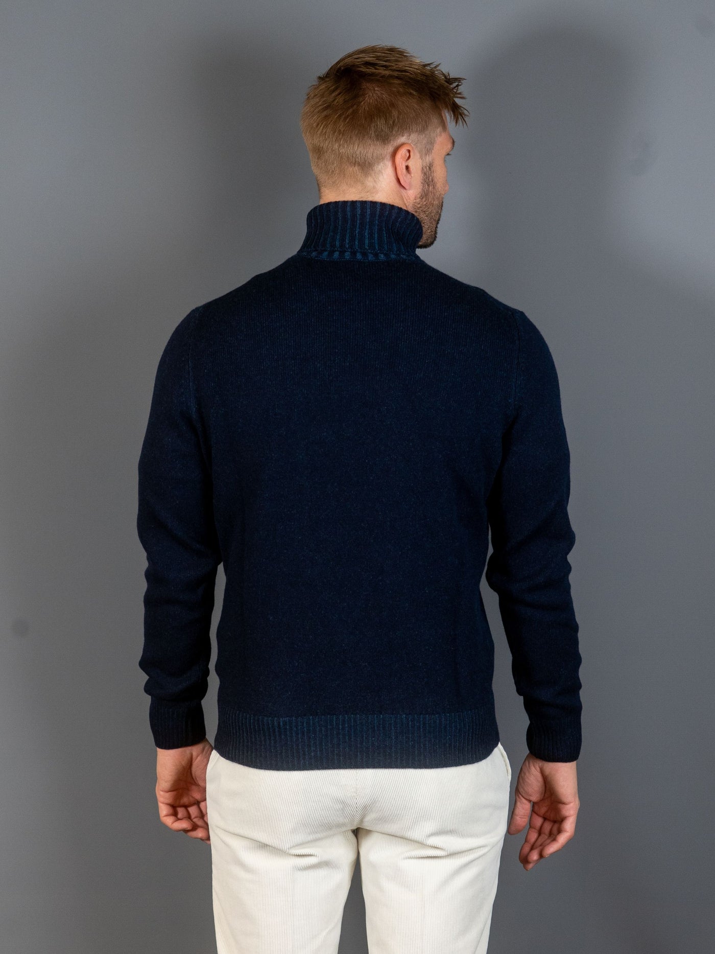 Turtleneck Wool Cashmere - Navy