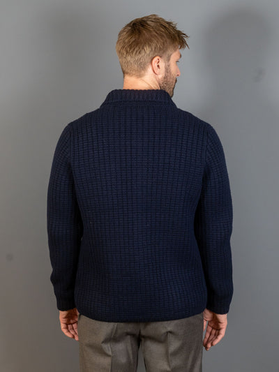 Wool Cardigan - Navy