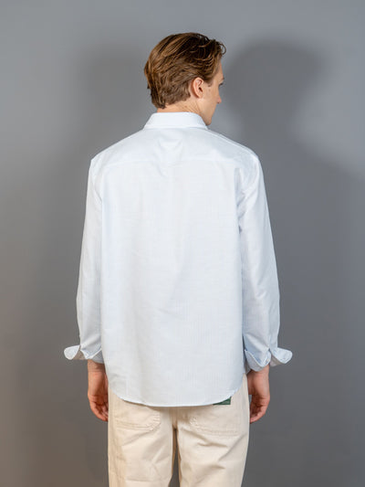 Chemise Greg Oxford Stripe - Lyseblå