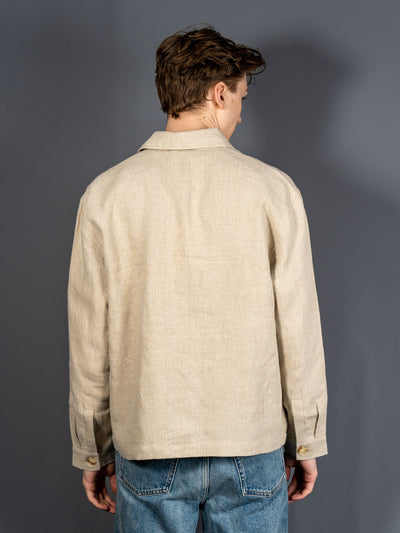 Linen Overshirt - Beige