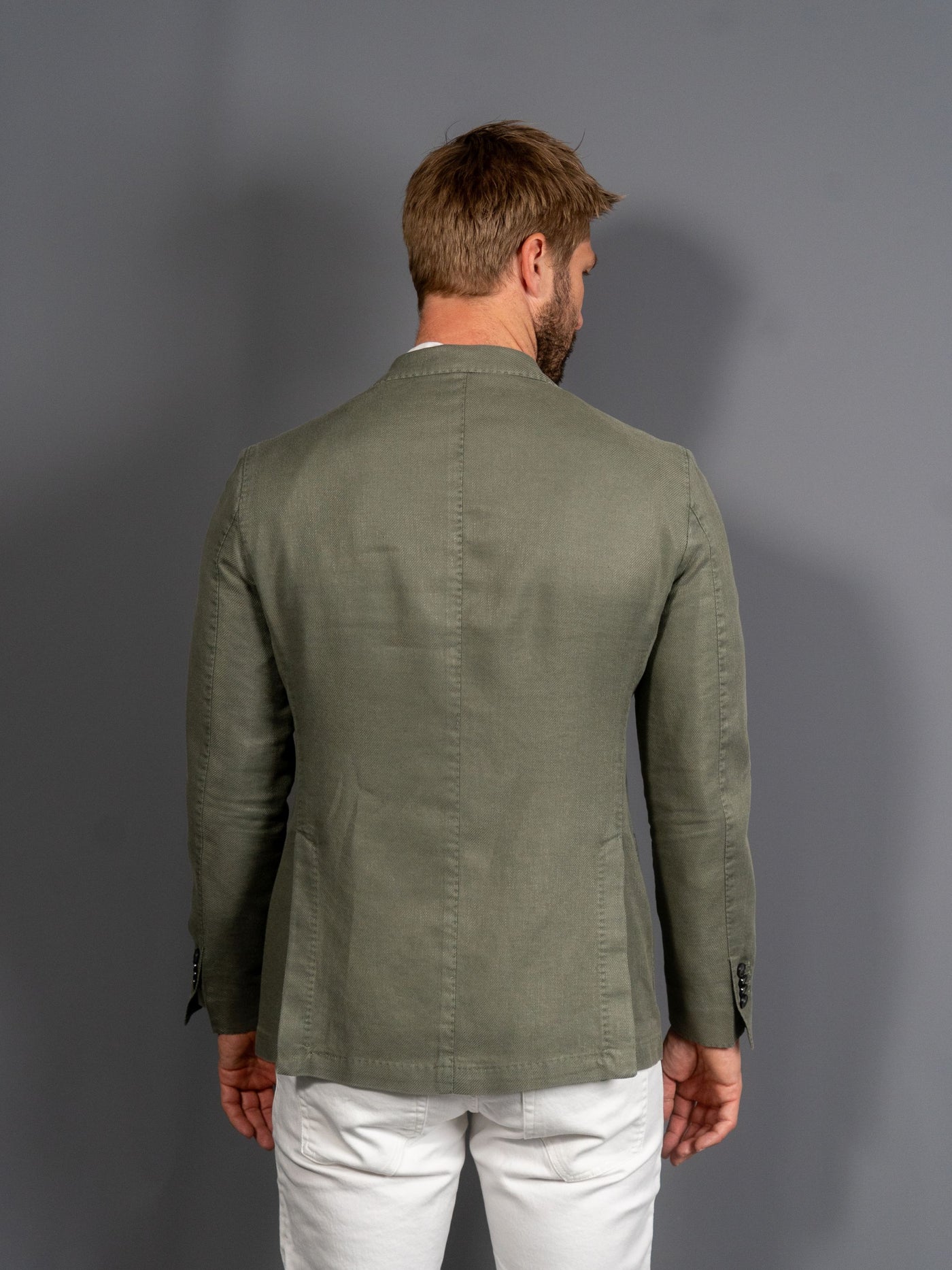 Cotton Linen Blazer - Grøn