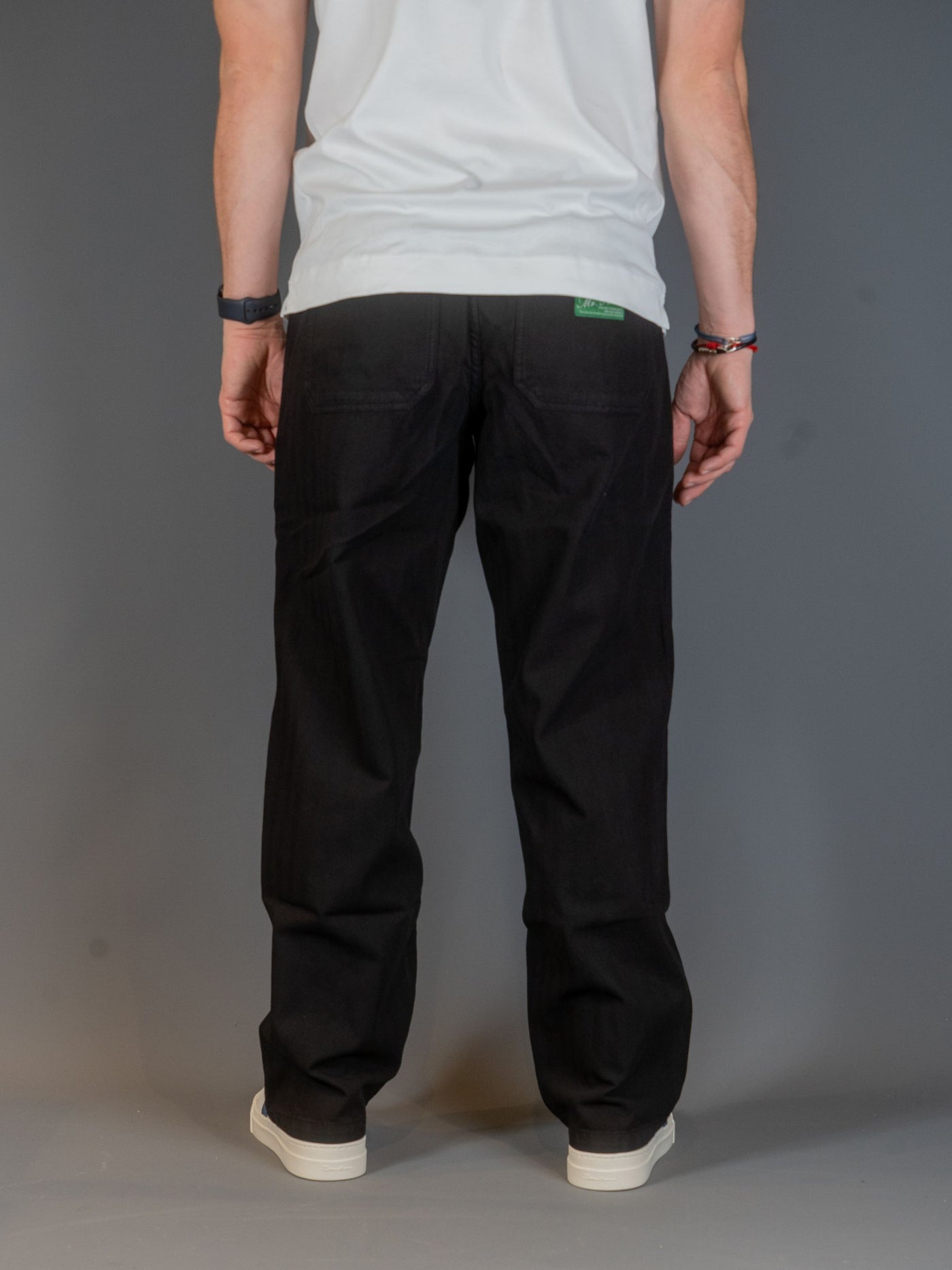 Lucien Herringbone Trousers - Sort