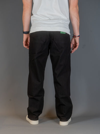 Lucien Herringbone Trousers - Sort