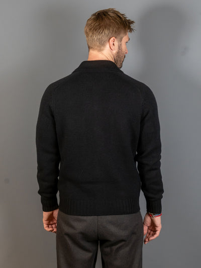 Chest Pocket Cardigan - Sort