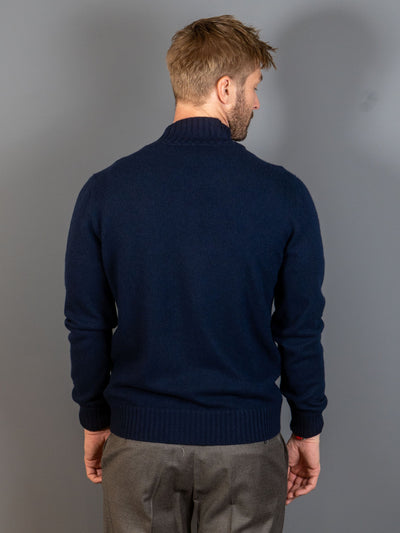 Felted Cashmere Zip - Blå