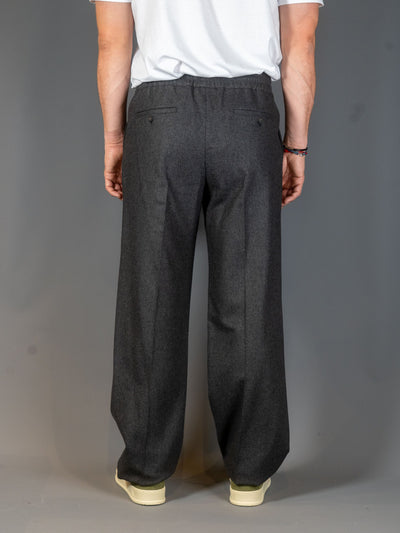 Le Pantalon Élastiqué Flanelle – Grå