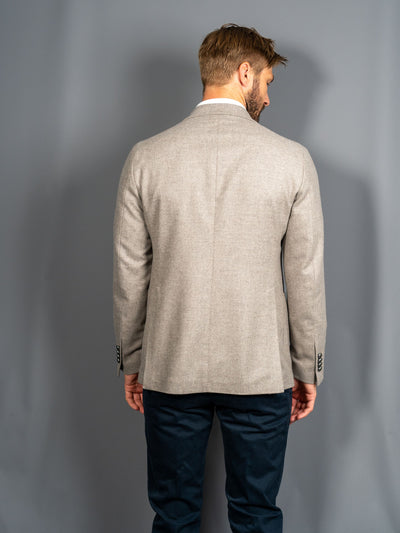 Wool Cashmere Blazer - Sand