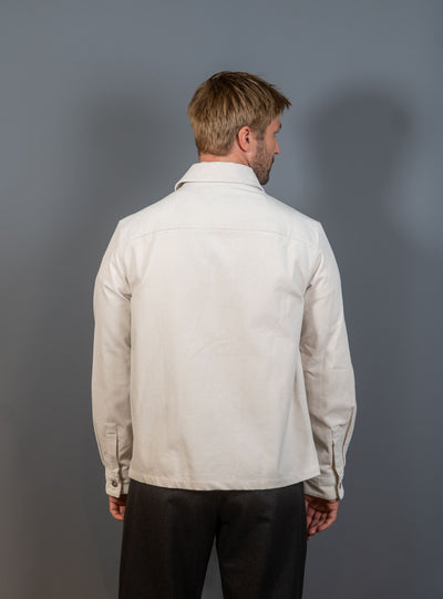 Leon Corduroy Overshirt - Lysegrå