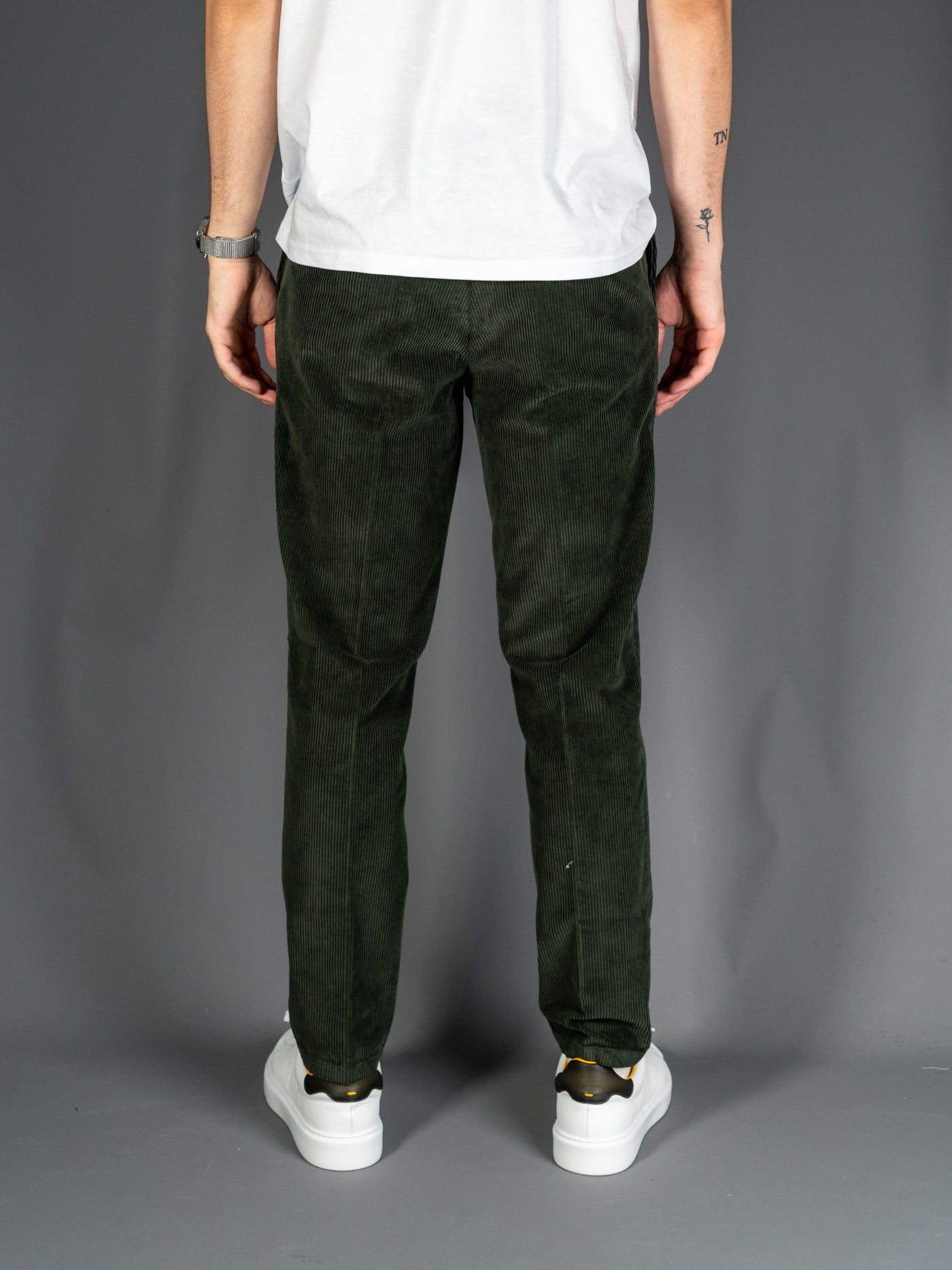 Pleated Corduroy Pants - Grøn