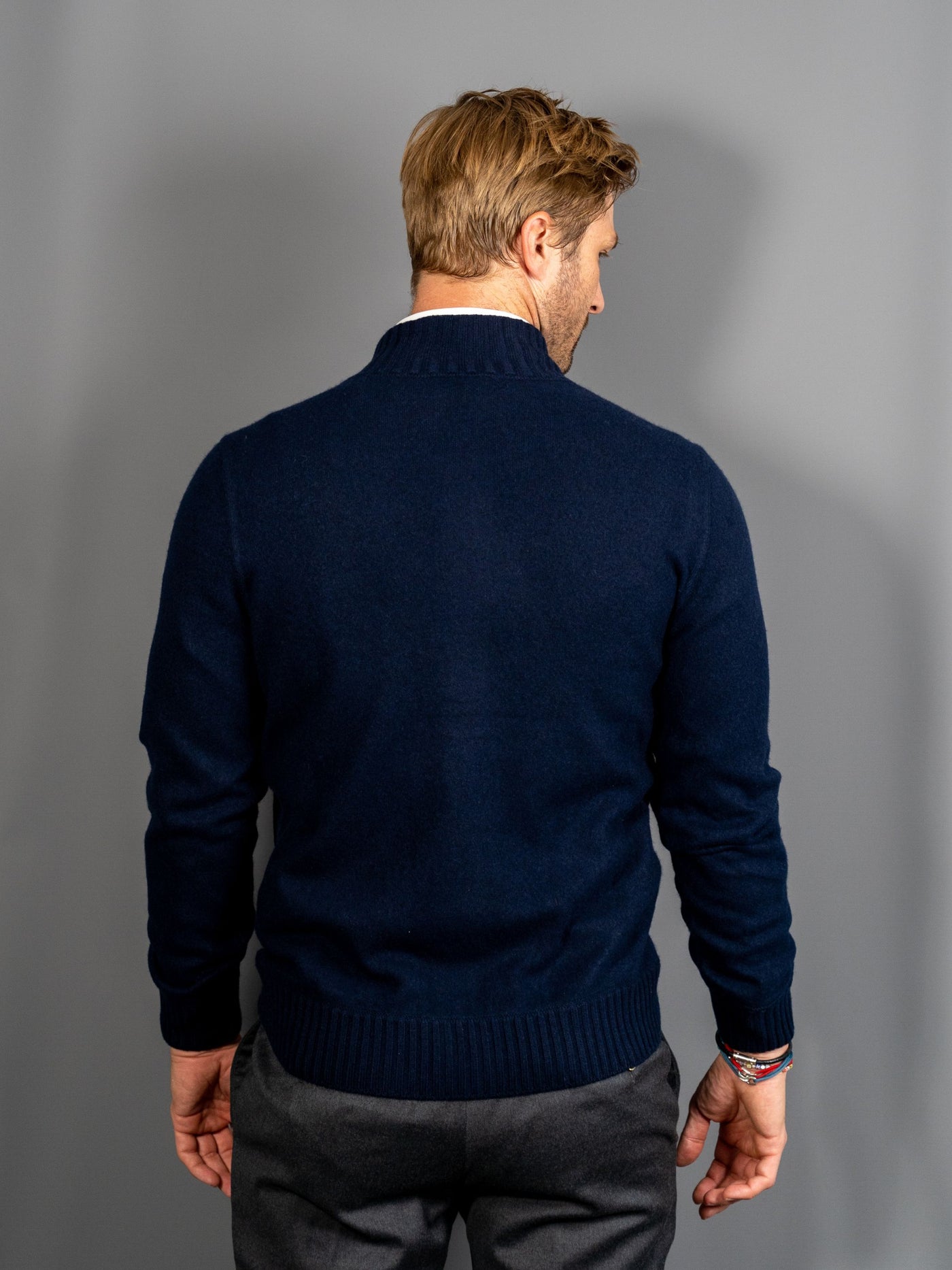 Felted Cashmere Cardigan - Blå