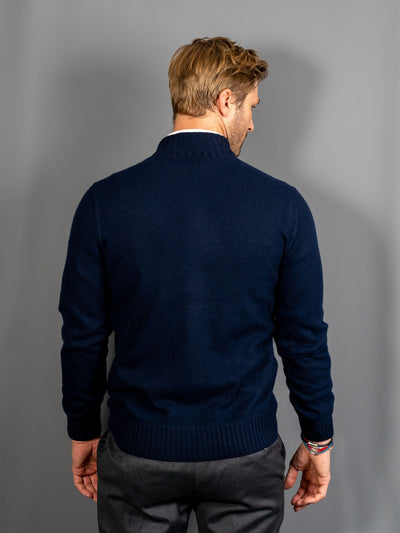 Felted Cashmere Cardigan - Blå