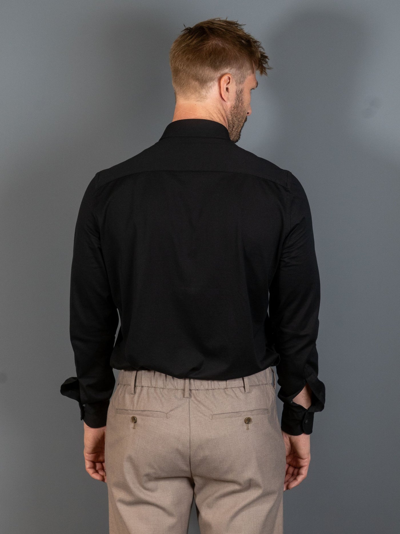 Cotton Stretch Luxury Shirt - Sort