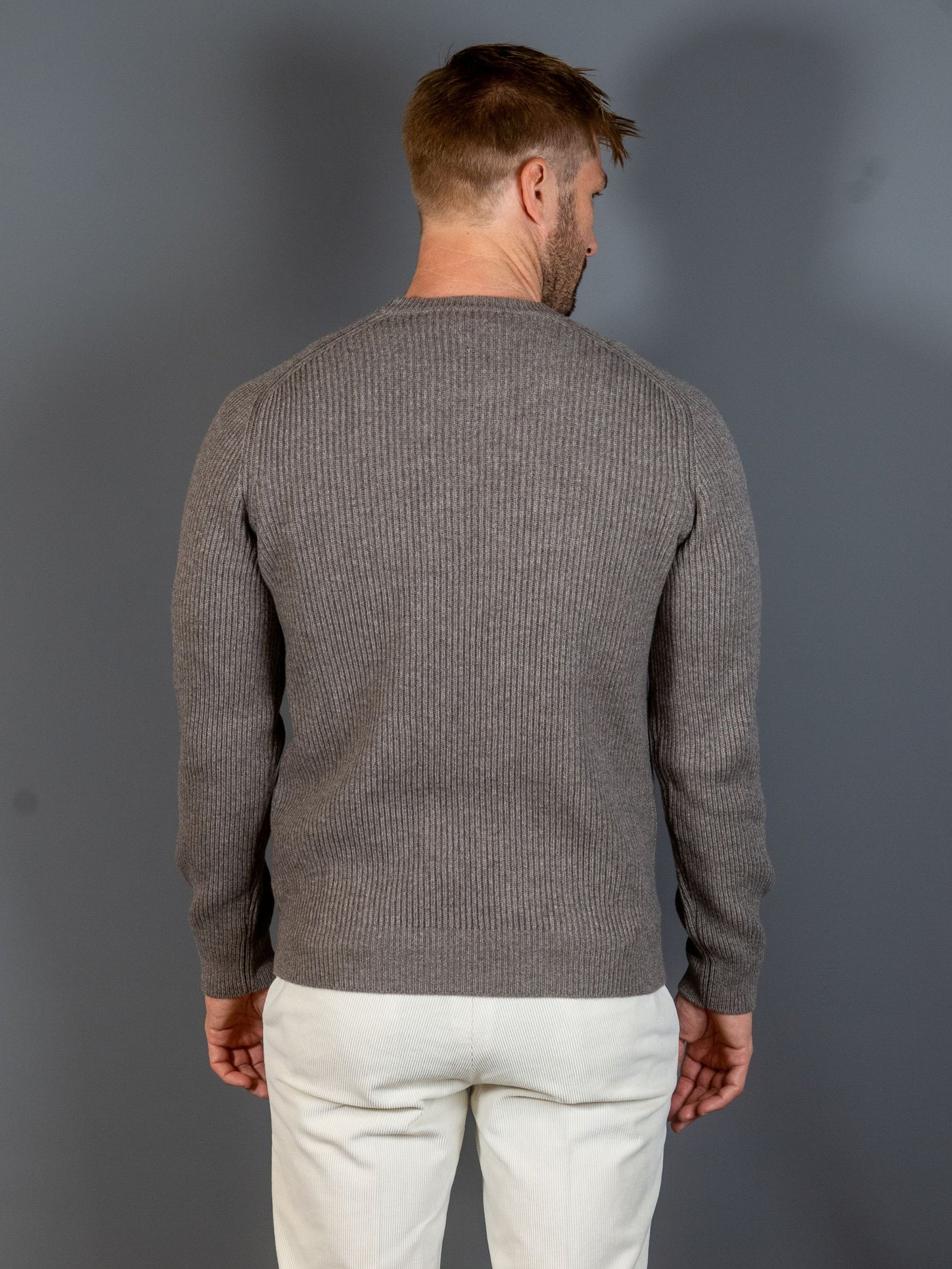 Rib Knit Cashmere Lana Wool - Brun