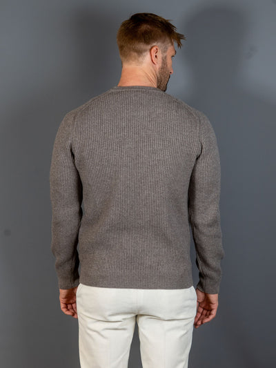 Rib Knit Cashmere Lana Wool - Brun