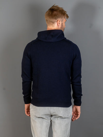 Wool Hoodie - Navy