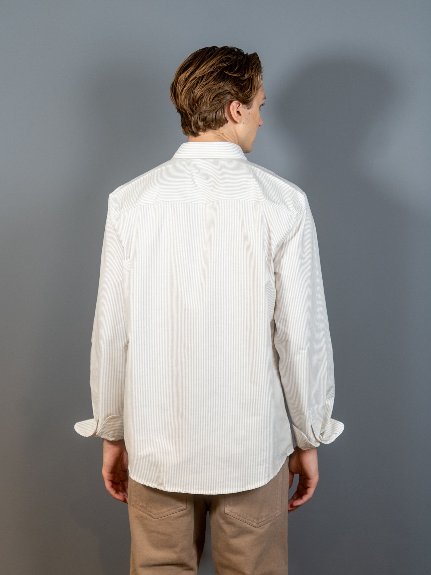 Chemise Greg Oxford Stripe - Beige