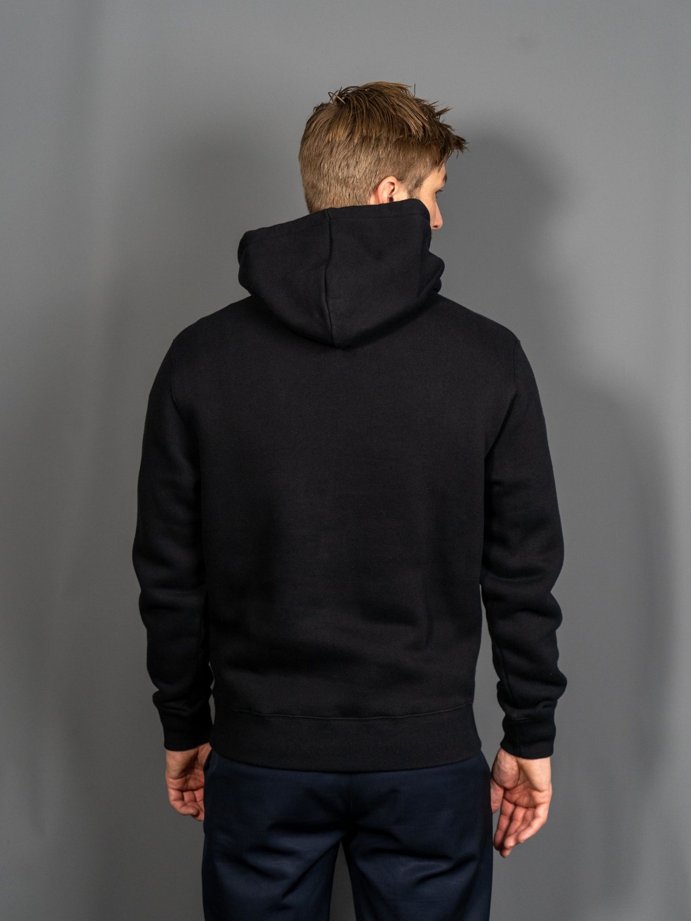 Bold Fox Head Patch Comfort Hoodie - Sort