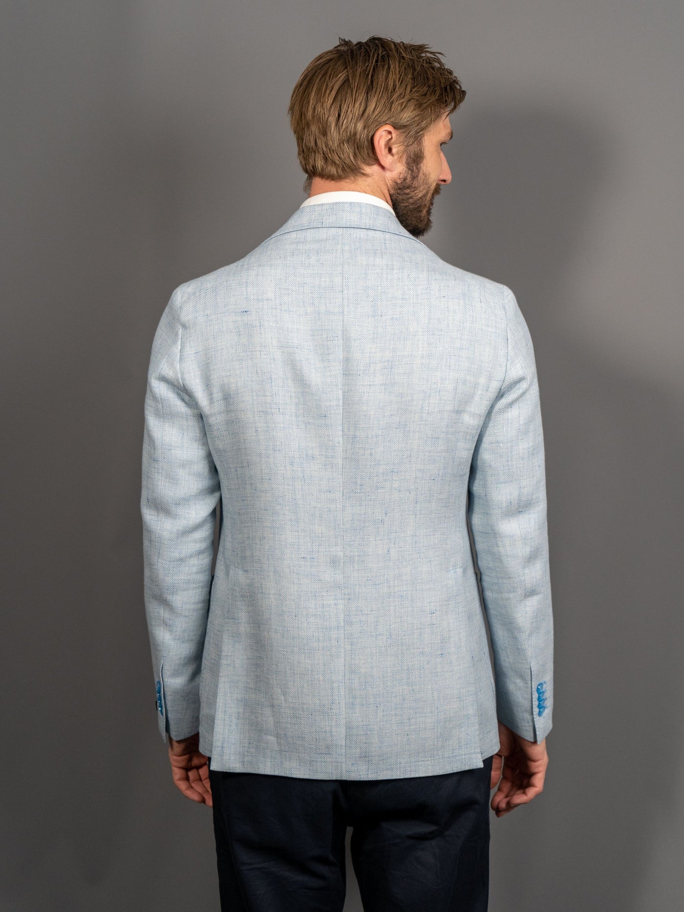 Linen Wool Blazer - Lyseblå