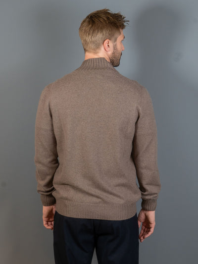 Felted Cashmere Zip - Brun