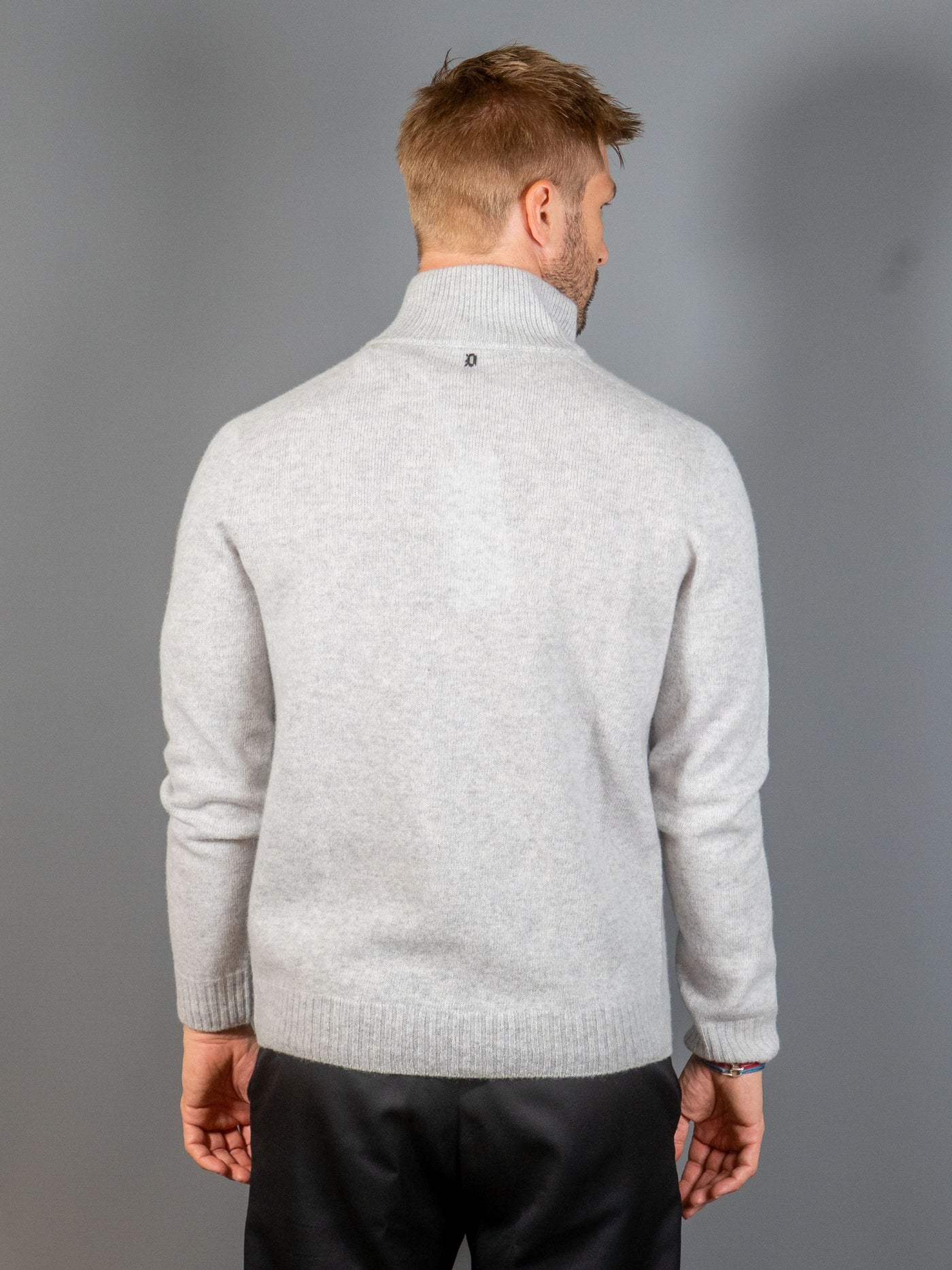 Wool Cashemere Dolcevita Knit - Grå