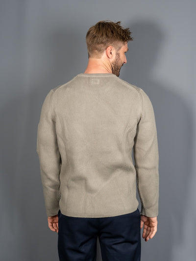 Full Rib Crew Neck Knit - Sand