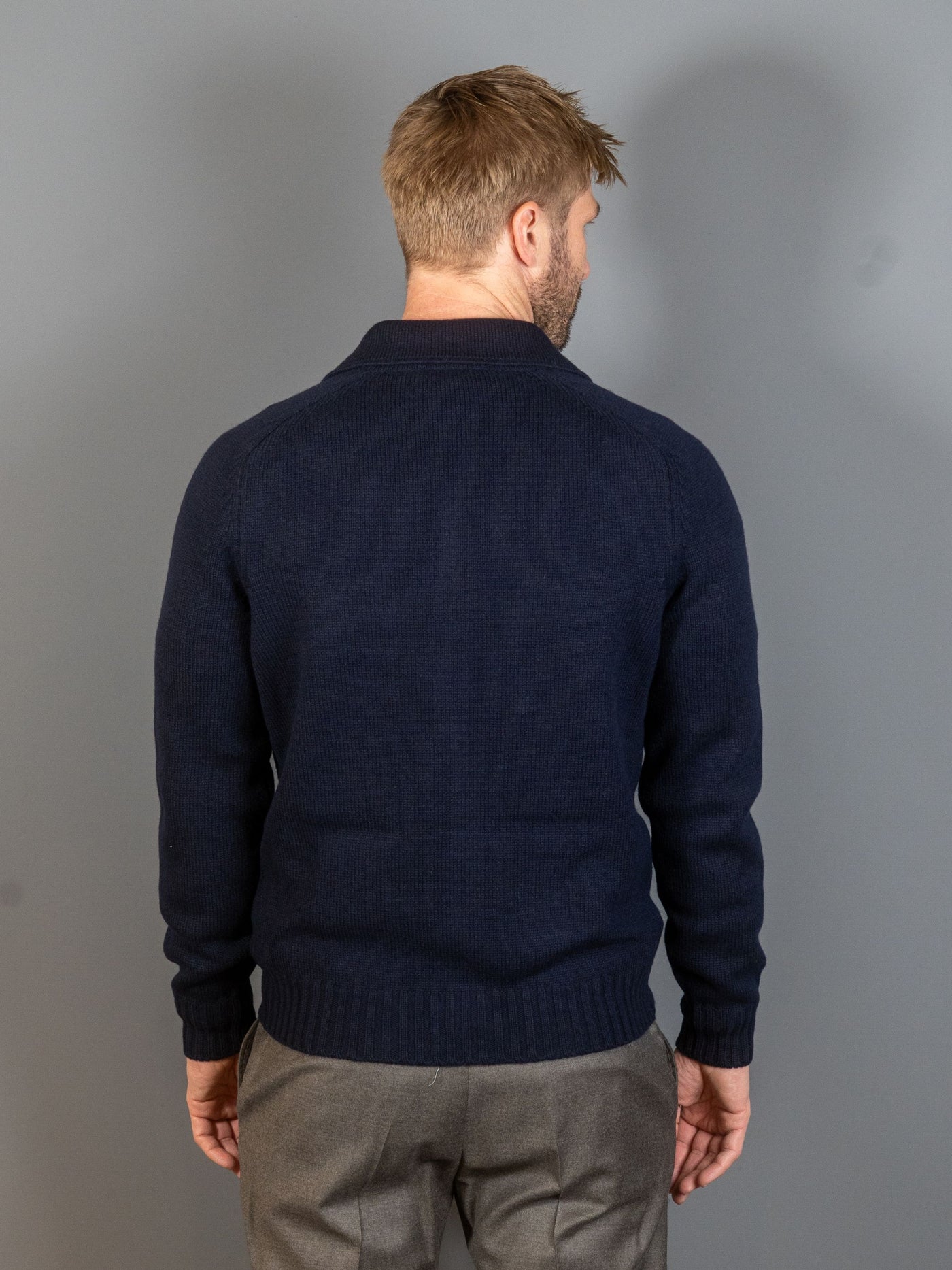 Chest Pocket Cardigan – Navy