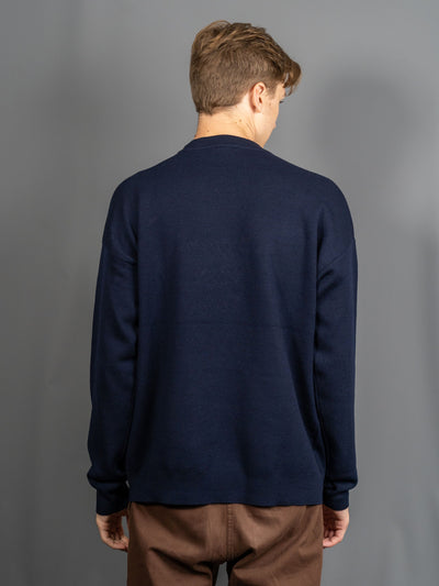 La Maille Slogan à Fleurs - Navy